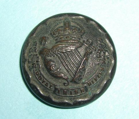 The Royal Irish Rifles Officers large blackened brass button ( 83rd & 86th Foot)