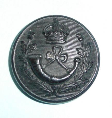 The Cameronians (Scottish Rifles) Officers Large Black Horn Button ( 26th & 90th Foot)