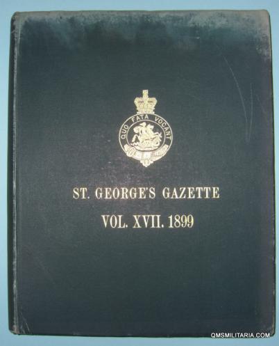 Boer War St George's Gazette 1899 Annual bound volume - Regimental Gazette of the 5th Nothumberland Fusiliers