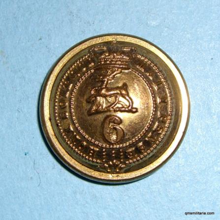 6th Foot ( Warwickshire ) Regiment Medium Size Officers Gilt Button