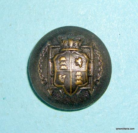 16th Westminster Rifle Volunteers Victorian Officer's Medium pattern button, 1881 - 1902