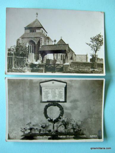 Real Postcards Minster Abbey Church WW1 Memorial Plaque, Isle of Sheppey, Kent