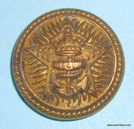 Scarce Indian Mercantile Marine Steamship Large Gilt Button, Victorian Crown