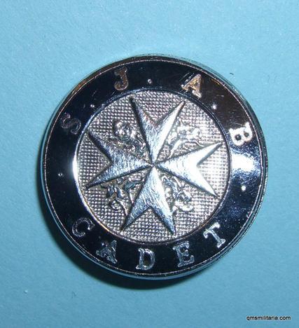 St John Ambulance Brigade Cadet Pin Badge, Chrome and Enamel