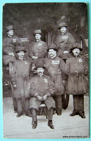 Yeoman Warders of the Tower of London original postcard, postally used 1919