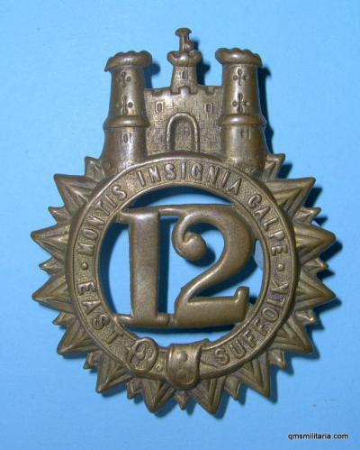 12th (East Suffolk) Regiment Victorian OR’s glengarry badge circa 1874-81.