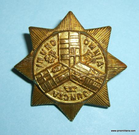 China Shanghai Volunteer Corps Gilt Brass Cap Badge 