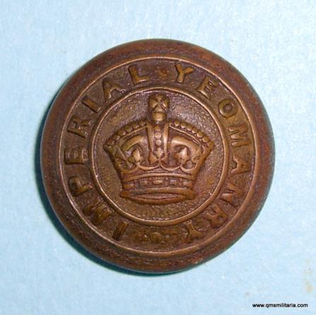 Boer War vintage Imperial Yeomanry Officer's Medium Pattern Bronze  Button