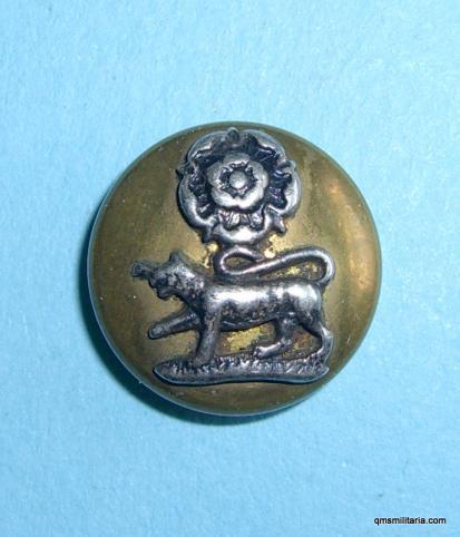 York & Lancaster Regiment Officers small silver and gilt mess dress button
