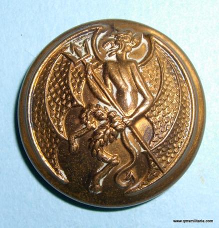 Inns of Court Regiment Yeomanry Large Pattern Officer's Gilt  Brass Button - The Devil's Own