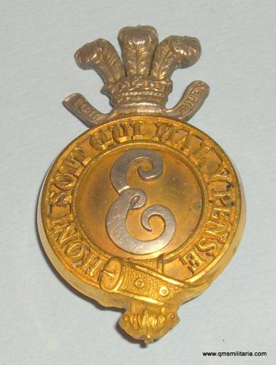 Exceedingly Rare Aide-de-camp Officer's Silver and Gilt Cap Badge - Denoting a member of the personal staff of Edward, Prince of Wales, Made for the Royal Tour to India & Burma  in 1921 - 22