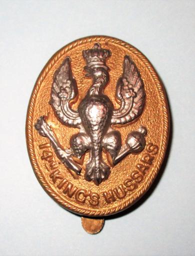 14th ( King's ) Hussars Other Ranks Bi-Metal Cap Badge ( 1st Type )