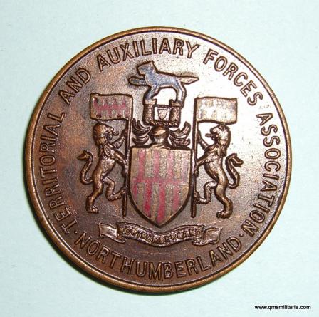 WW1 era Northumberland  Territorial and Auxiliary Forces Association Shooting Prize Bronze and Enamel  Medallion  medallion