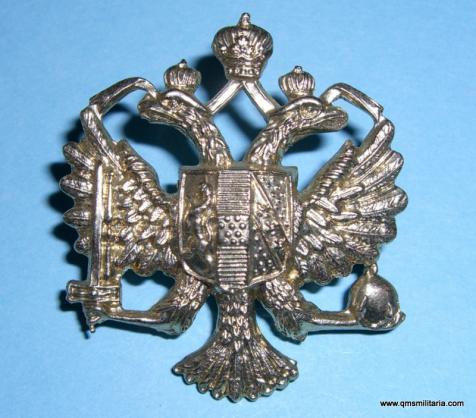 Queens Dragoon Guards White Metal Cap Badge