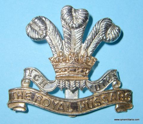 The Royal Hussars Anodised Bi coloured Cap Badge - Gaunt