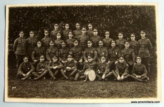 Original Pre WW1 Black & White Postcard  - Gloucestershire Regiment Territorials some wearing South Africa Medals