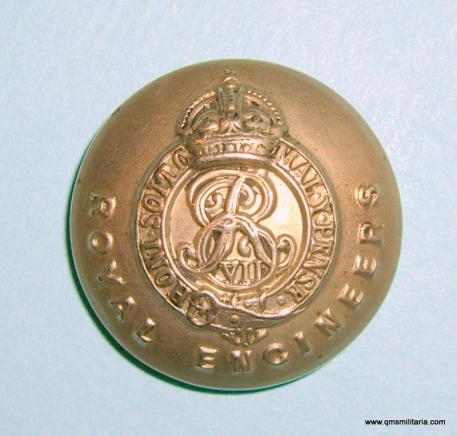 EDVII Royal Engineers Militia White Metal Large Pattern Other Ranks Button