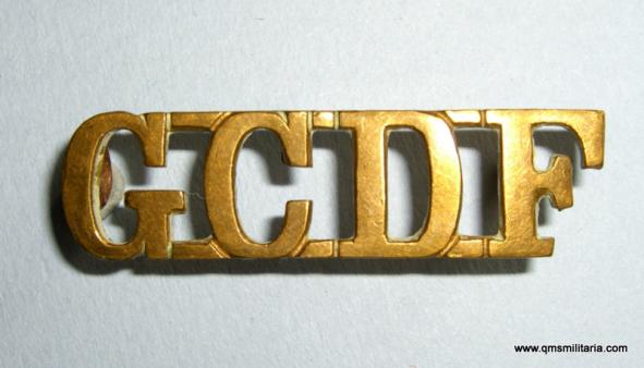 West African Gold Coast Defence Force ( GCDF ) brass shoulder title, 1927 -  1939