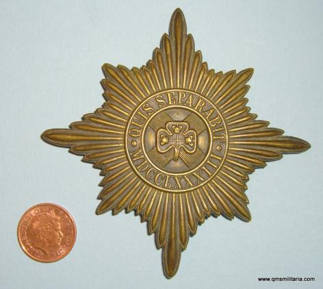 Irish Guards Large Bronze Star Valise Badge