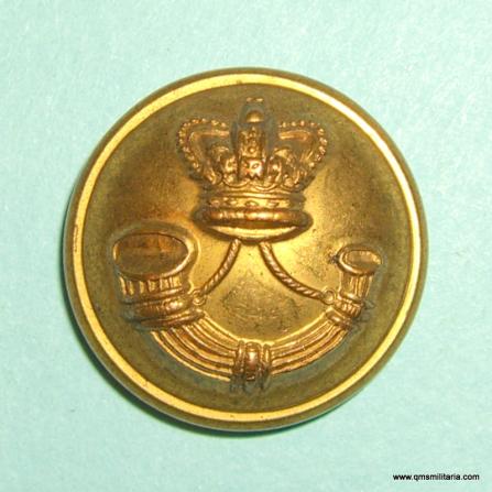 Victorian Durham Light Infantry DLI Officers Medium Pattern Gilt Button, 1881 - 1902