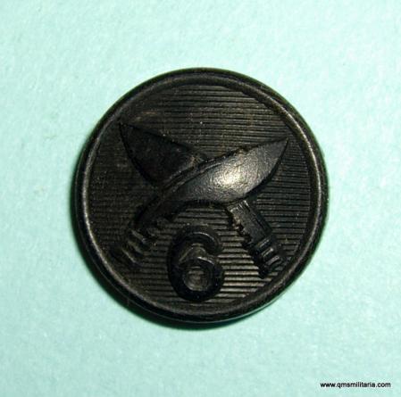 6th Gurkha Rifles Small Pattern Black Horn Button