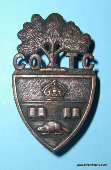 University of Toronto Contingent ( COTC ) Canada OTC Bronze Cap Badge