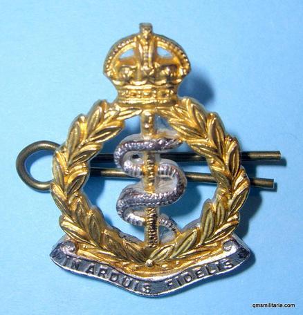 Gilt and Silver plated Officers K/C Collar Badge to Royal Army Medical Corps - JR Gaunt
