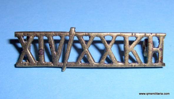 14th / 20th Kings Hussars Officer's Gilt Shoulder Title