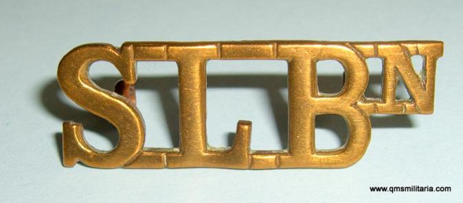 SLBn - Sierra Leone Battalion ( West African Frontier Force ) Brass Shoulder Title - Gaunt