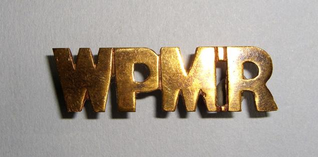 Boer War - WPMR -  Western Province Mounted Rifles Brass Shoulder Title