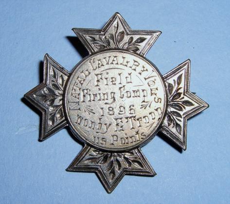 Natal ( Carbineers ) Cavalry Volunteers Unmarked Silver Shooting Medallion, 1896 - Present at Defence of Ladysmith