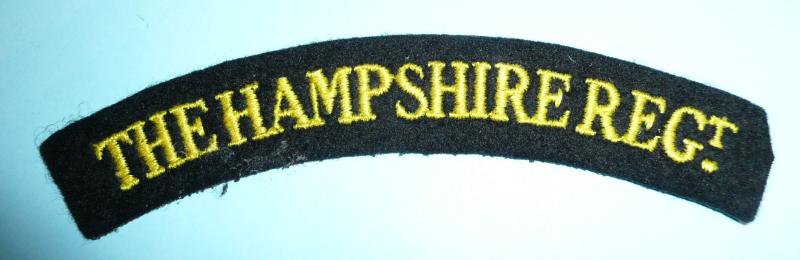 The Hampshire Regiment Embroidered Cloth Shoulder Title