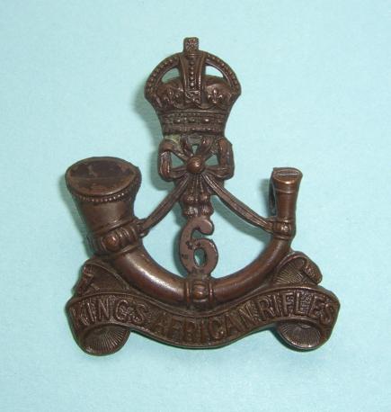 6th King 's African Rifles ( Tanganyika Territory ) Battalion  Bronze Cap Badge 