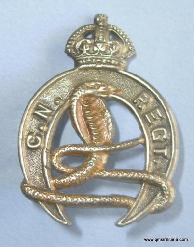 Indian Army -  Chota Nagpur Regiment AFI post 1917 white metal cap badge