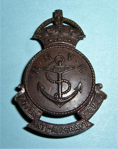 Royal Naval Volunteer Reserve ( RNVR ) Dover Anti - Aircraft Section  Bronze Lapel Badge