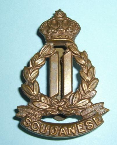 Middle East Egyptian Army  - 11th Sudan Sudanese Infantry Bronzed Cap Badge