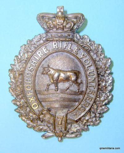 Oxfordshire Rifle Volunteers Silver Plated Glengarry Badge, pre 1887