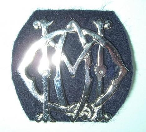 13th / 18th Royal Hussars ( Queen Mary's Own)  NCO's Chromed White Metal Arm Badge