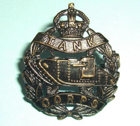 WW1 Tank Corps Officers OSD Collar Badge - Gaunt Tablet