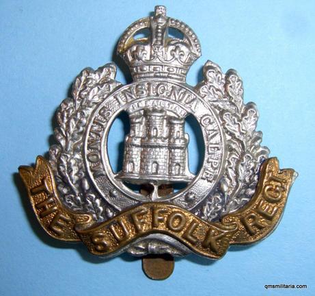 WW1 The Suffolk Regiment Bi-Metal Cap Badge