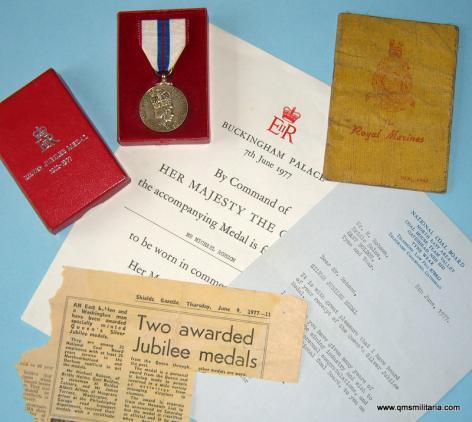 Queen Elizabeth II’s Silver Jubilee Medal, 1977 awarded to North East Coal Miner 