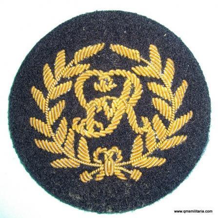The Royal Marines Kings Badge Gold Bullion Arm Badge