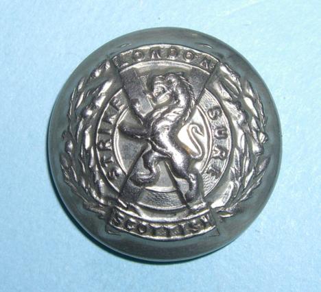 The 14th County of London Battalion ( London Scottish) Large Pattern Officer's White Metal Button