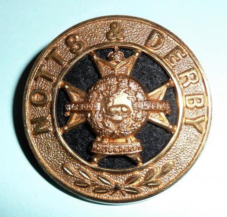 The Sherwood Foresters ( Notts & Derby Regiment) Brass Gilding Metal Helmet Plate Centre (HPC)