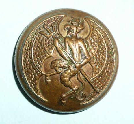 Inns of Court Regiment Yeomanry Large Pattern Officer's Gilt Brass Button - The Devil's Own