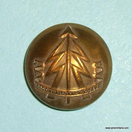 WW2 RECCE Reconnaissance Corps Officer's Gilt Brass Medium Pattern Button