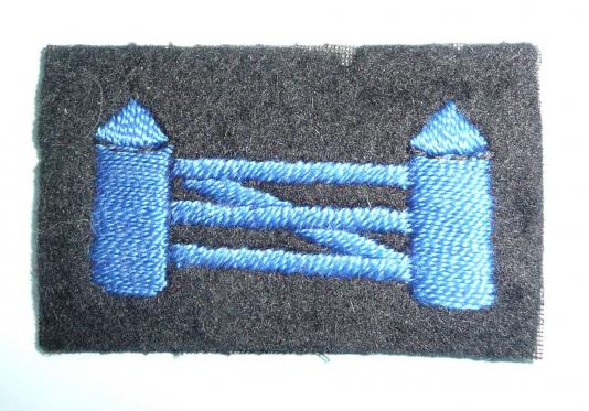 Unusual Embroidered Blue on Black Troops in Northern Ireland District  Cloth Formation Sign