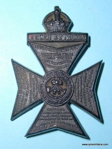 WW2 King's Royal Rifle Corps ( KRRC ) Plastic Economy Cap Badge