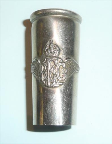 WW1 RFC Royal Flying Corps White Metal Swagger Stick Top