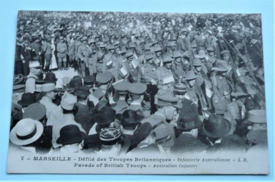 WW1 Australian Infanty arriving at Marseilles, France